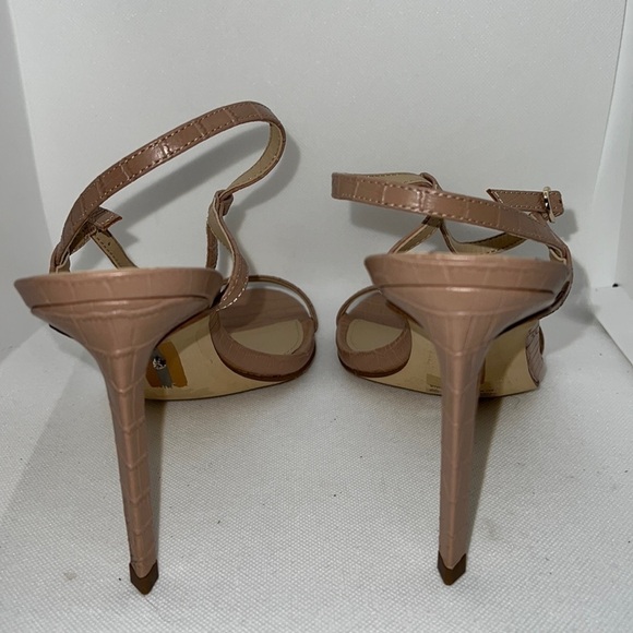 Sam Edelman Doran Maple croc embossed print leather heels sandals nude Sz‎ 10 M - Picture 10 of 14